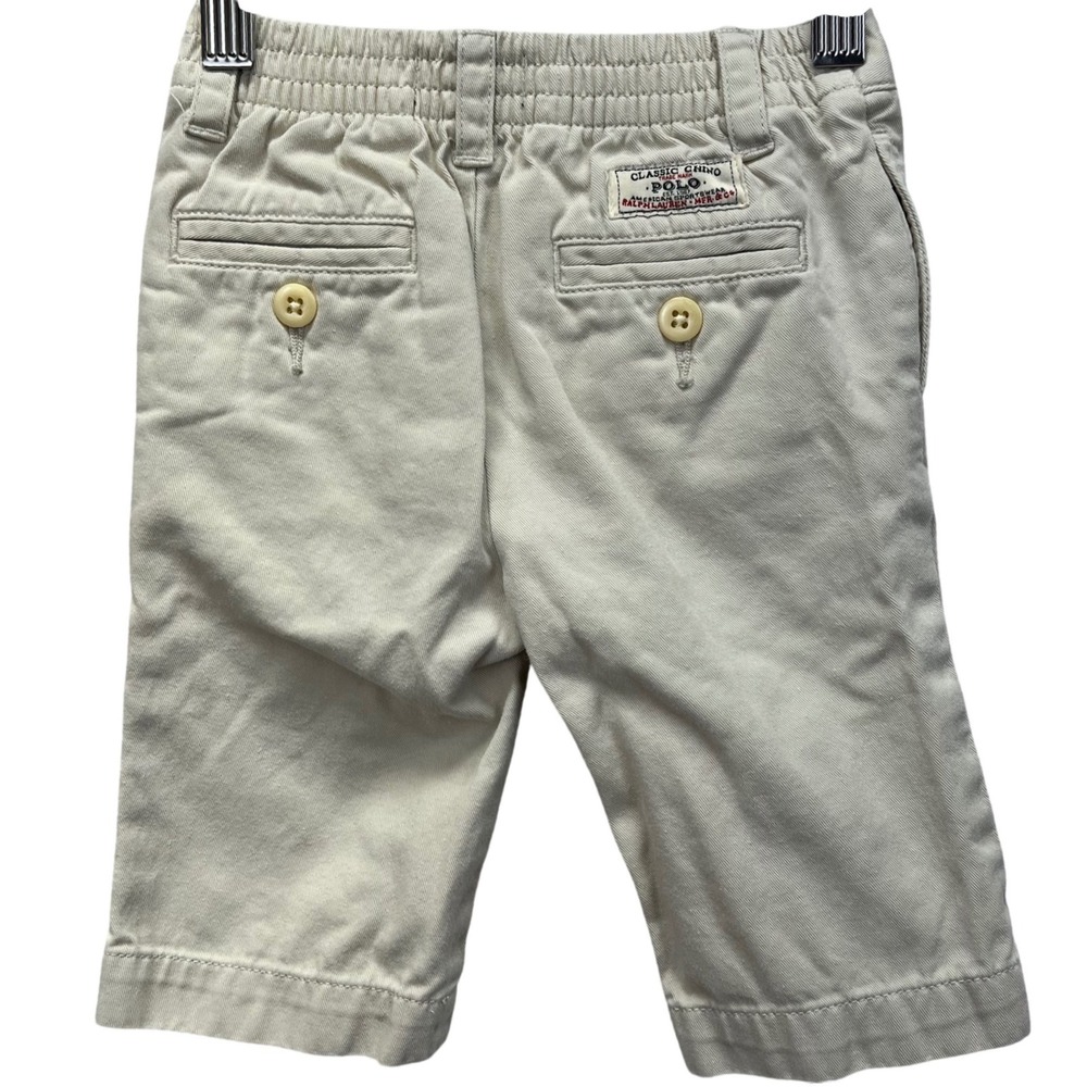 Polo Ralph Lauren Vintage Baby Kids Khaki Classic Chino Pants Elastic Waist 9M